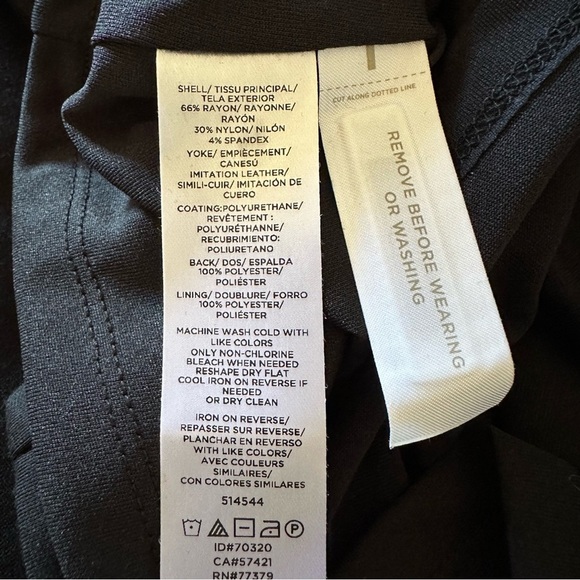 NWT Ann Taylor Women Black Stretch Sleeveless Sheath Fox Leather Dress Size 8P - Picture 11 of 12